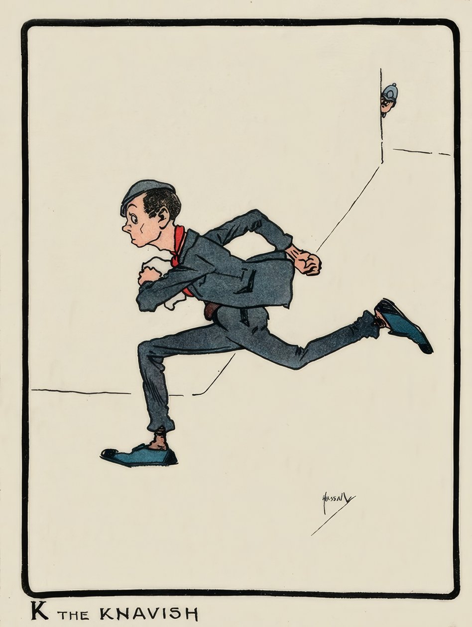 K the Knavish - J. Hassall - Drawing ، 1903 بواسطة جون هاسال