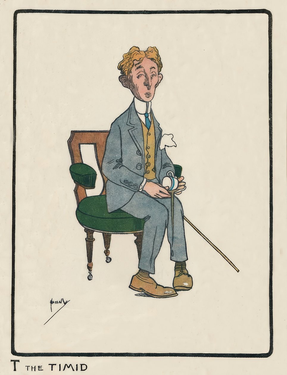 T Timid - J. Hassall - drawing ، 1903 بواسطة جون هاسال