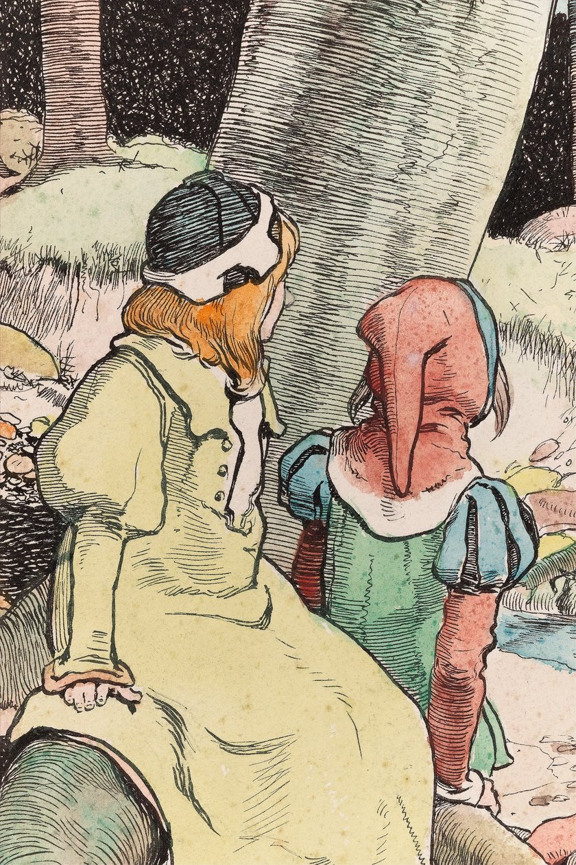The Babes in the Wood ، حوالي عام 1900 (ألوان مائية وقلم وحبر على ورق) (التفاصيل 244428) بواسطة جون هاسال