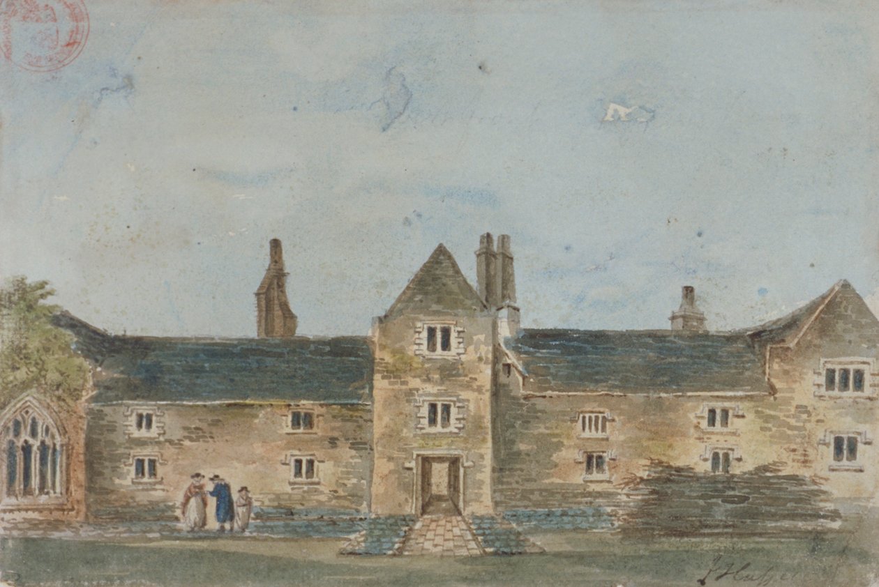 Ellis Davy's Almshouses، Croydon، Surrey، c1800 بواسطة جون هاسل