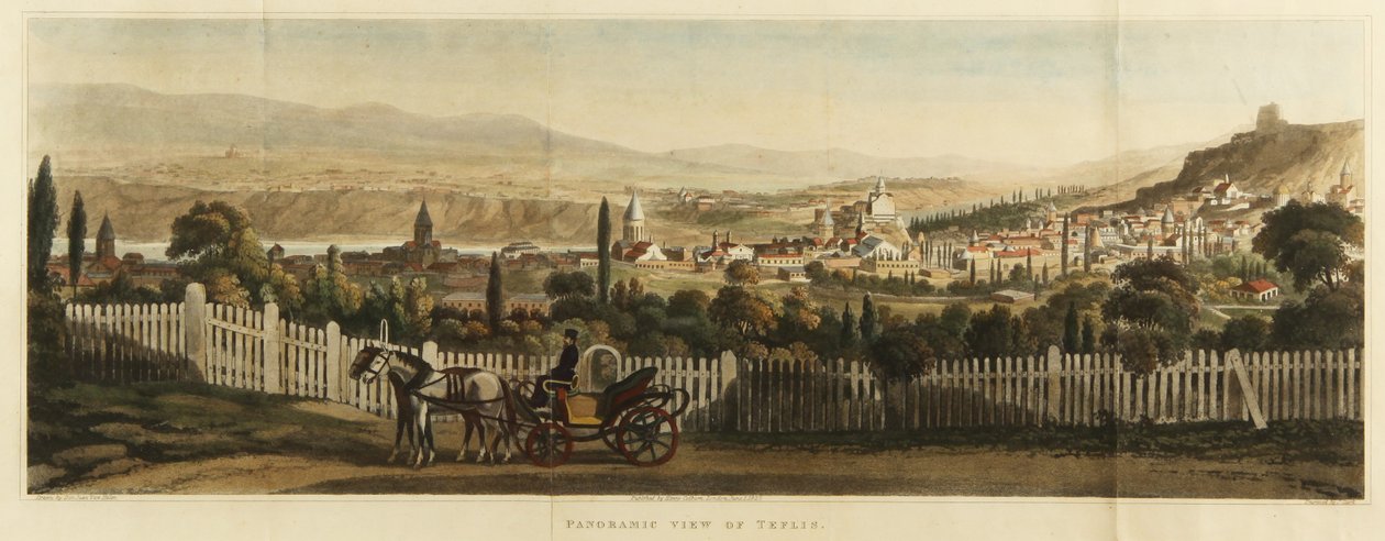 إطلالة بانورامية على تيفليس ، 1827 بواسطة جون هيفيسايد كلارك