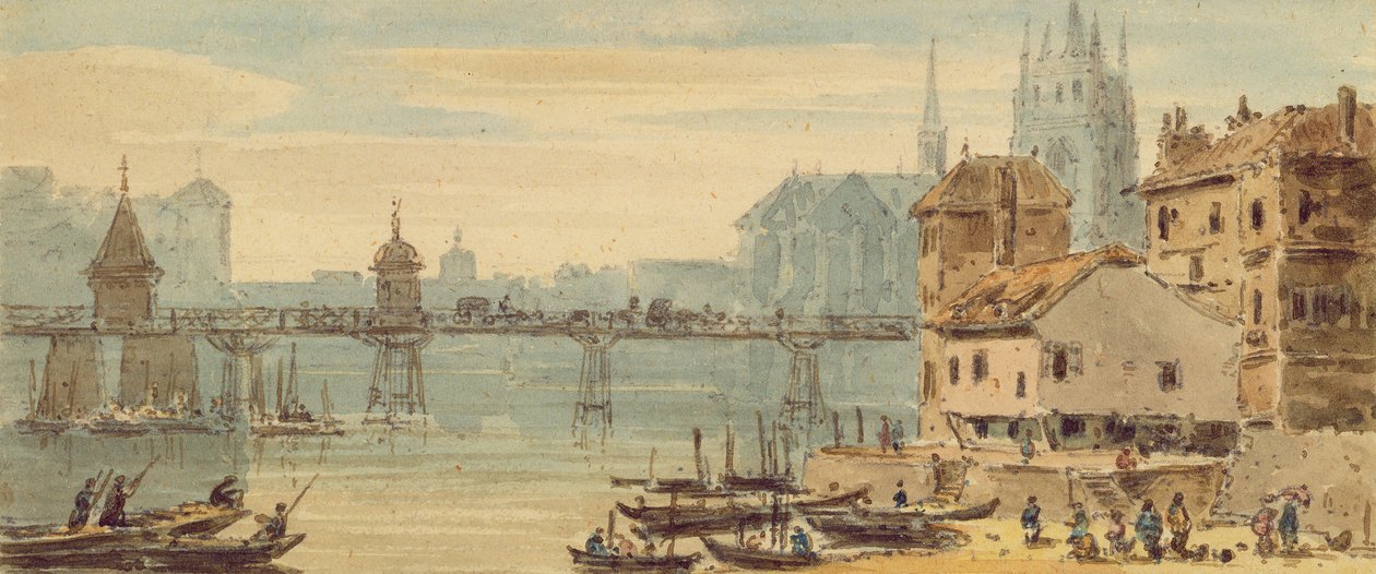 بازل ، c.1807 (مرحاض وقلم وحبر على ورق) بواسطة جون هندرسون