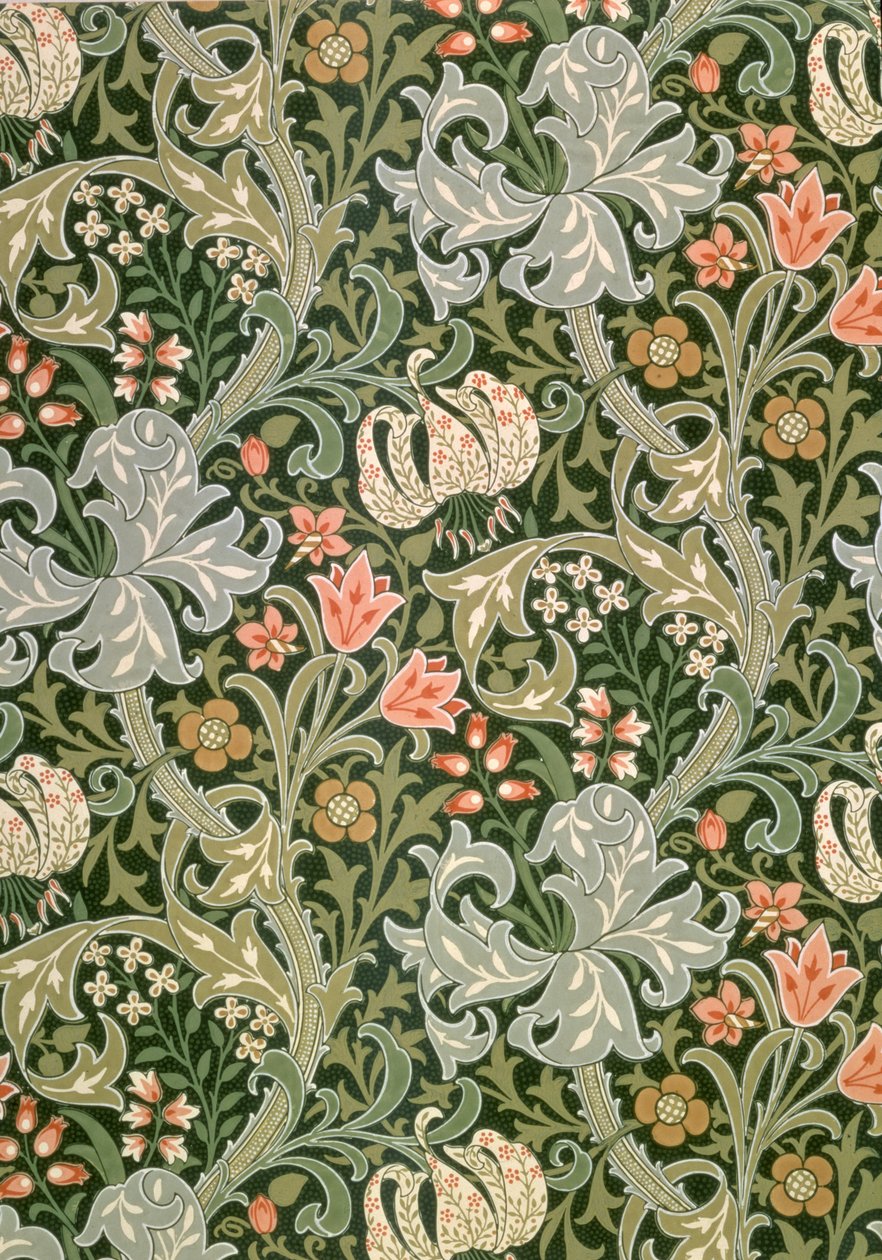خلفية Golden Lily ، من تصميم John Henry Dearle (1860-1932) لـ Morris and Company ، 1897 بواسطة جون هنري ديرل