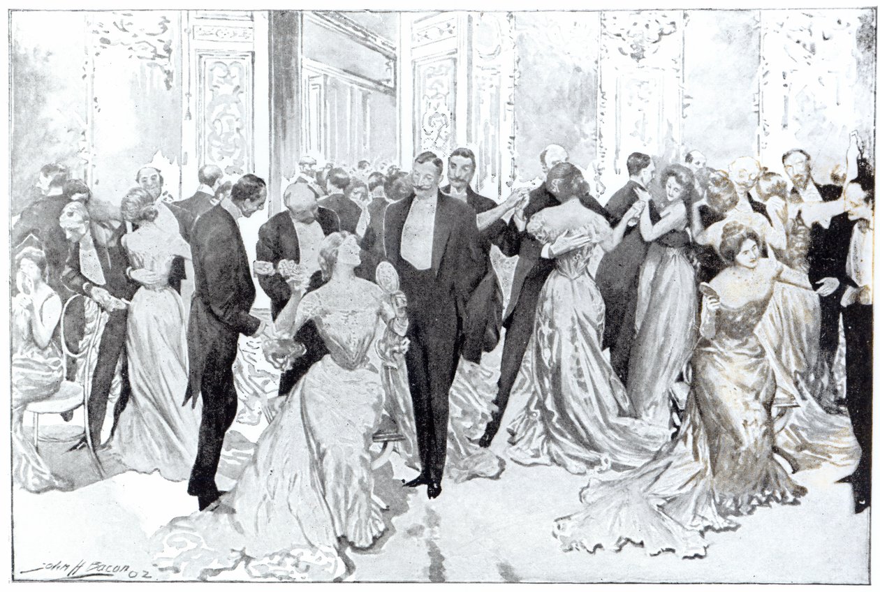 The Cotillon ، من "Daily Life Upstairs" ، 1902 (الطباعة الحجرية) بواسطة جون هنري فريدريك بيكون