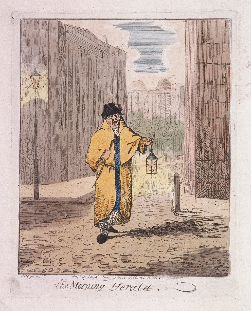 "The Morning Herald" من Cries of London ، 1826 بواسطة جون هنري لينش