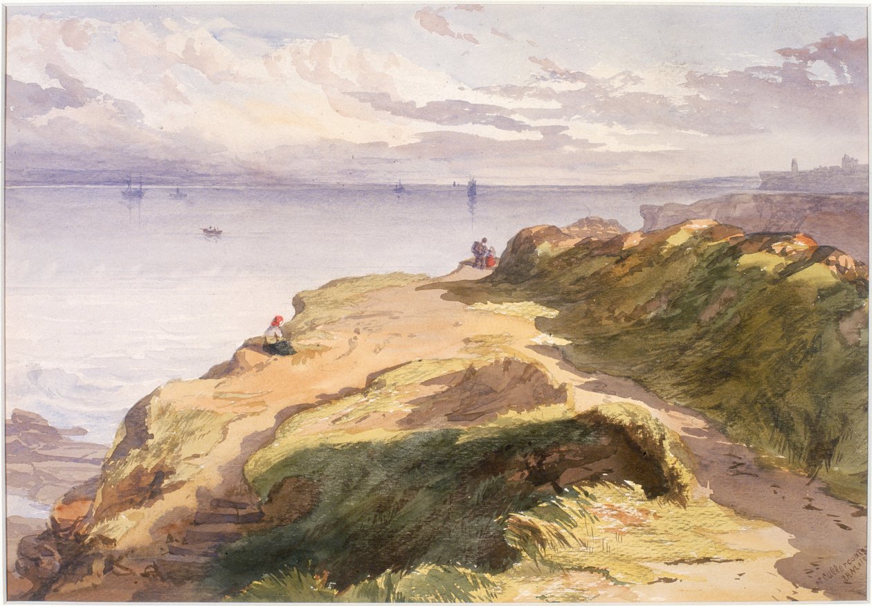 بالقرب من Cullercoats (قلم رصاص وألوان مائية على ورق) بواسطة جون هنري مول