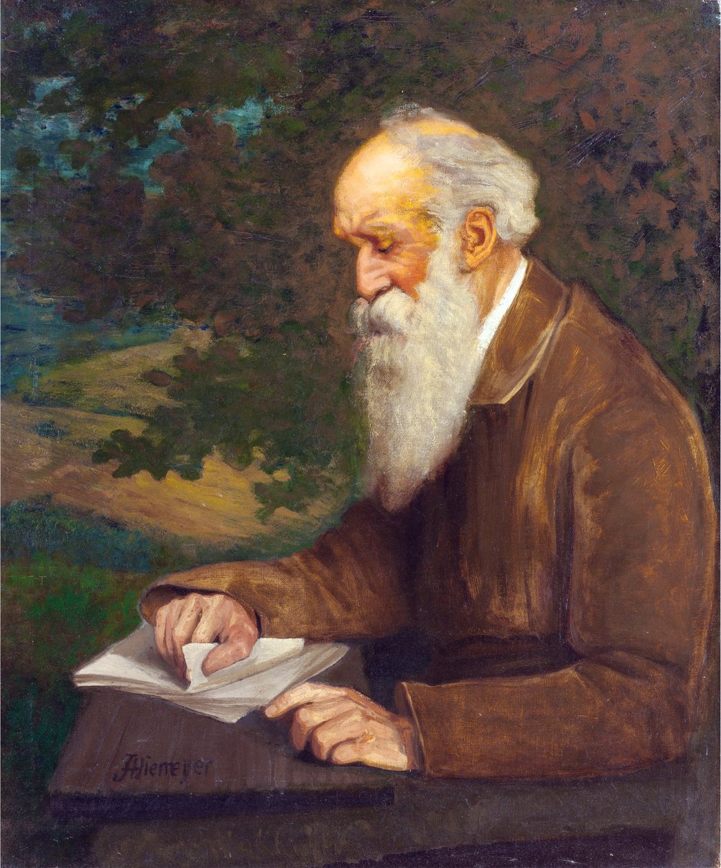صورة للشاعر هنري وادزورث لونجفيلو (1807-1882) ، بواسطة نيماير ، جون هنري (1839-1932). زيت على قماش. الأبعاد: ٩٢ × ٧٦ سم. مجموعة خاصة بواسطة جون هنري نيماير