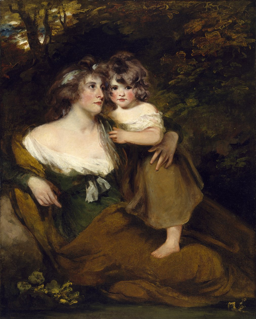 كونتيسة دارنلي وابنتها ، إليزابيث بليغ ، c.1795 بواسطة جون هوبنر