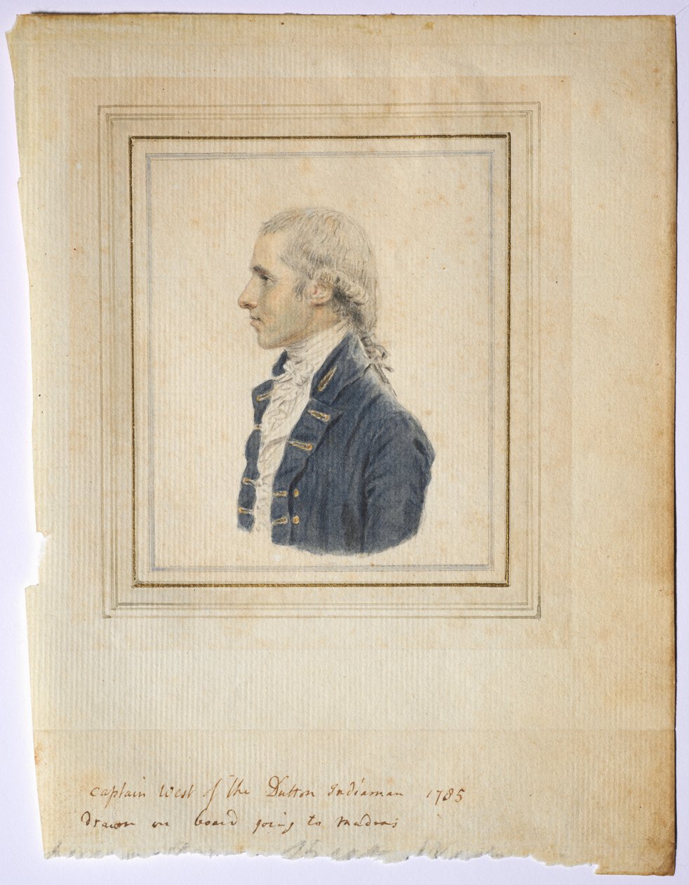 صورة السير كابتن ويست من Dutton Indiaman ، 1785. بواسطة جون أنا سمارت