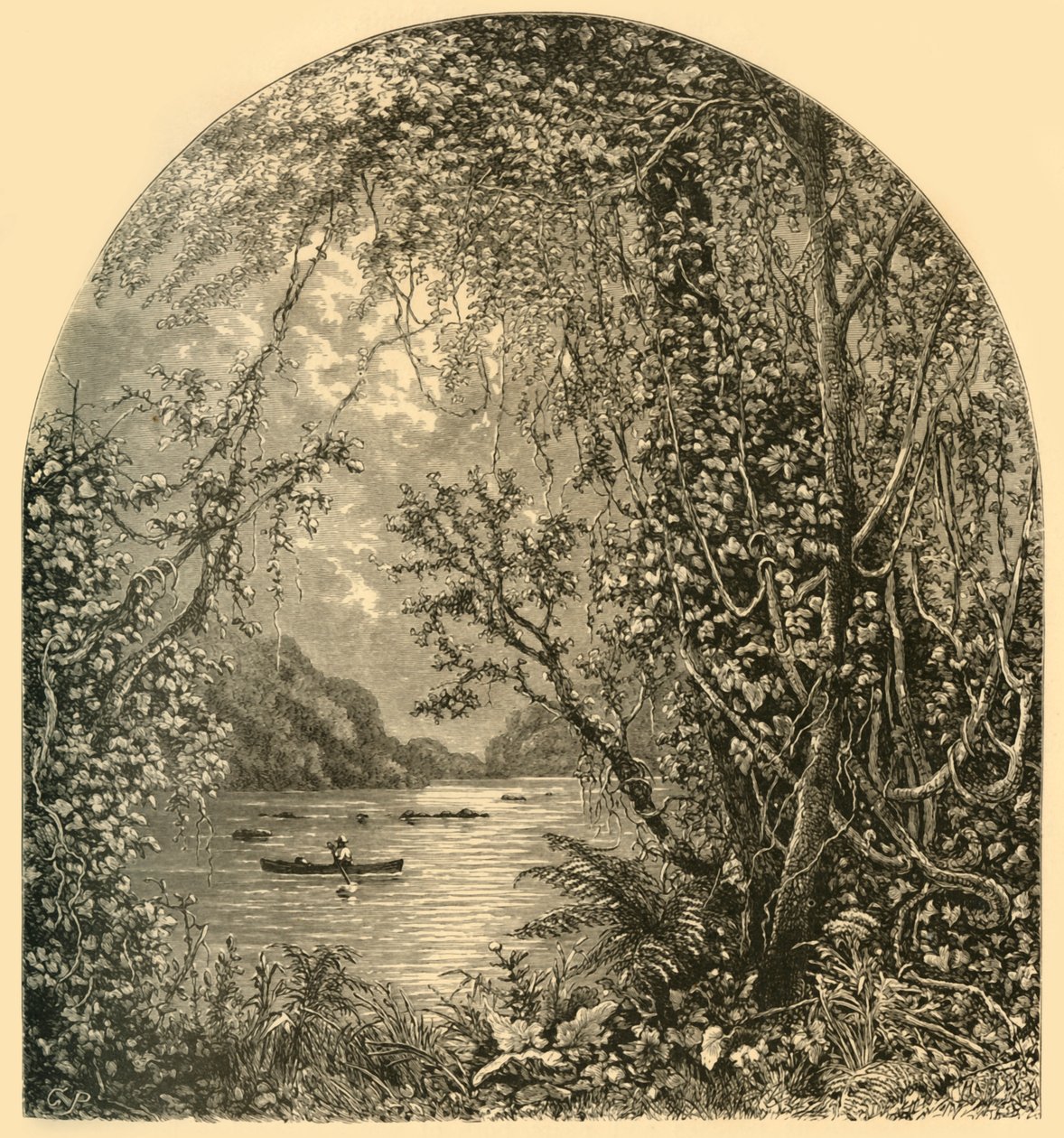 "بوتوماك فوق هاربر فيري" ، c1870. بواسطة جون جيه هارلي