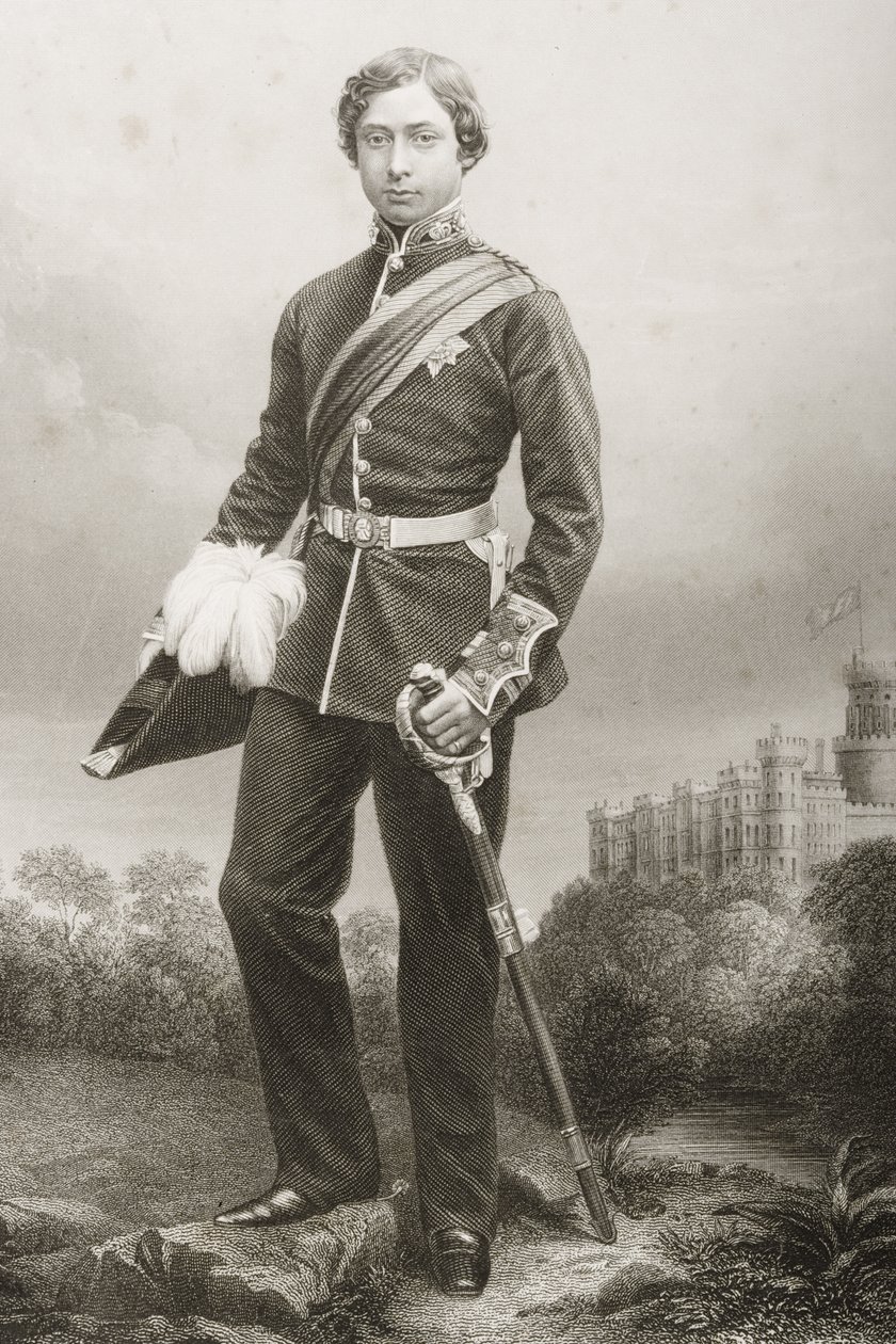 ألبرت إدوارد (1841-1910) منقوش بواسطة DJ Pound من صورة فوتوغرافية ، من "غرفة الرسم للشخصيات البارزة ، المجلد 2" ، نُشر في لندن ، 1860 بواسطة جون جابيز إدوين بيزلي مايال