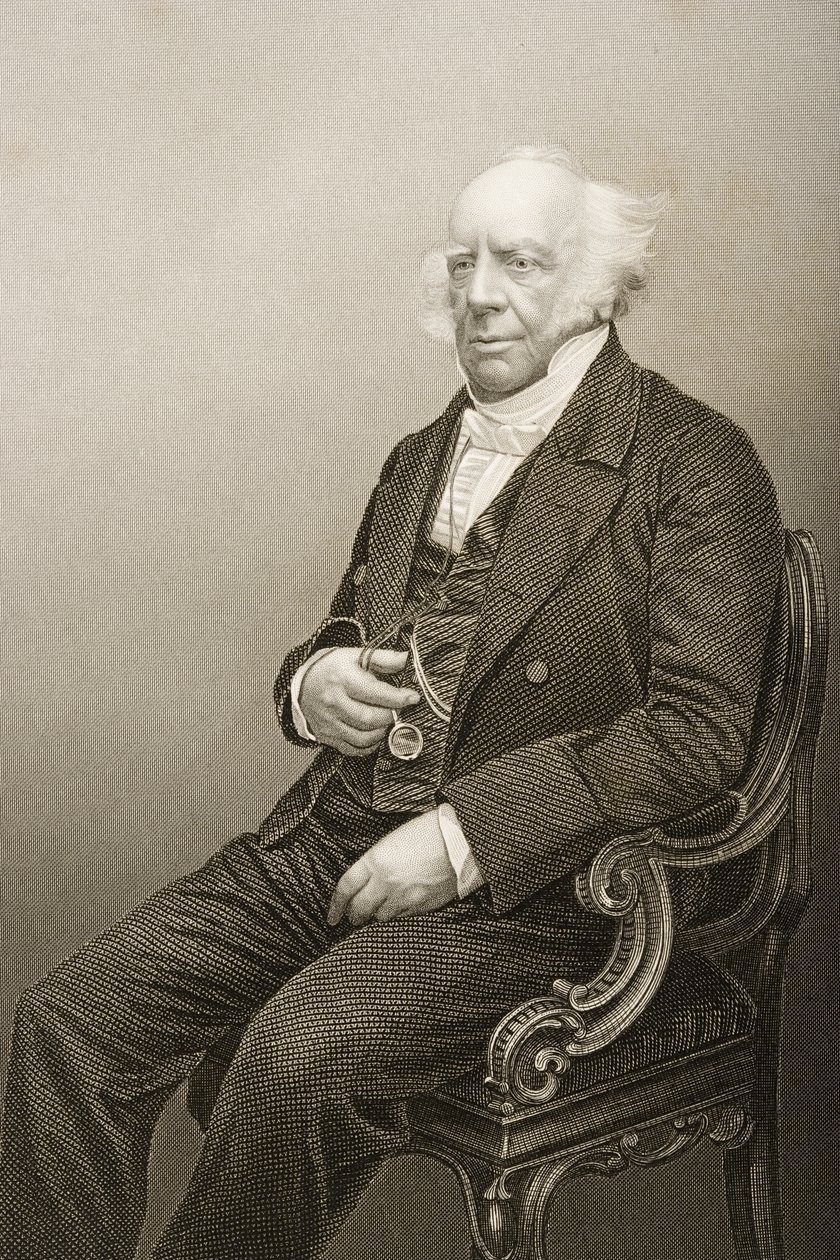 أندرو ريد (1788-1862) منقوش بواسطة DJ Pound من صورة فوتوغرافية ، من "غرفة الرسم للشخصيات البارزة ، المجلد 2" ، نُشر في لندن ، 1860 بواسطة جون جابيز إدوين بيزلي مايال