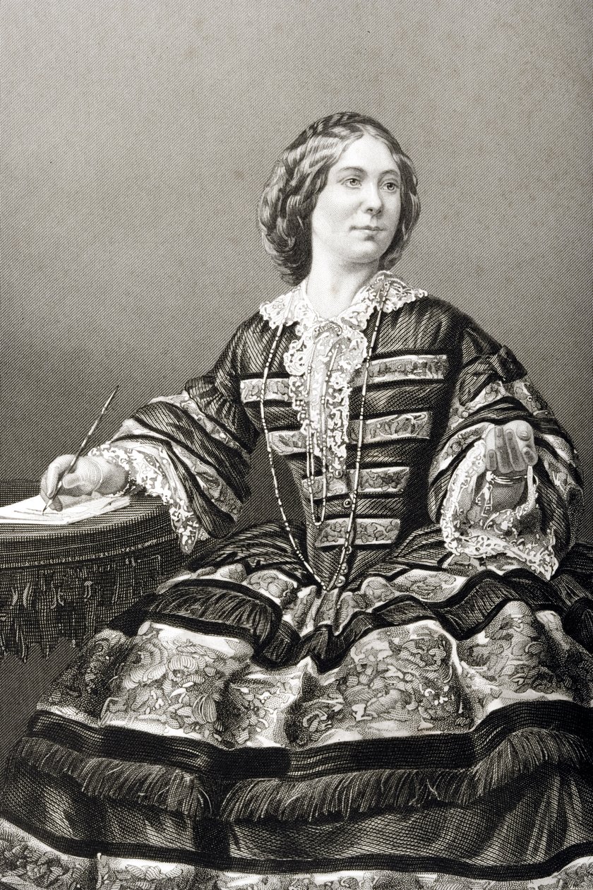 ملكة جمال ايمي سيدجويك (1830-1897) محفورة بواسطة DJ Pound من صورة ، من "غرفة الرسم للشخصيات البارزة ، المجلد 2" ، المنشورة في لندن ، 1860 بواسطة جون جابيز إدوين بيزلي مايال
