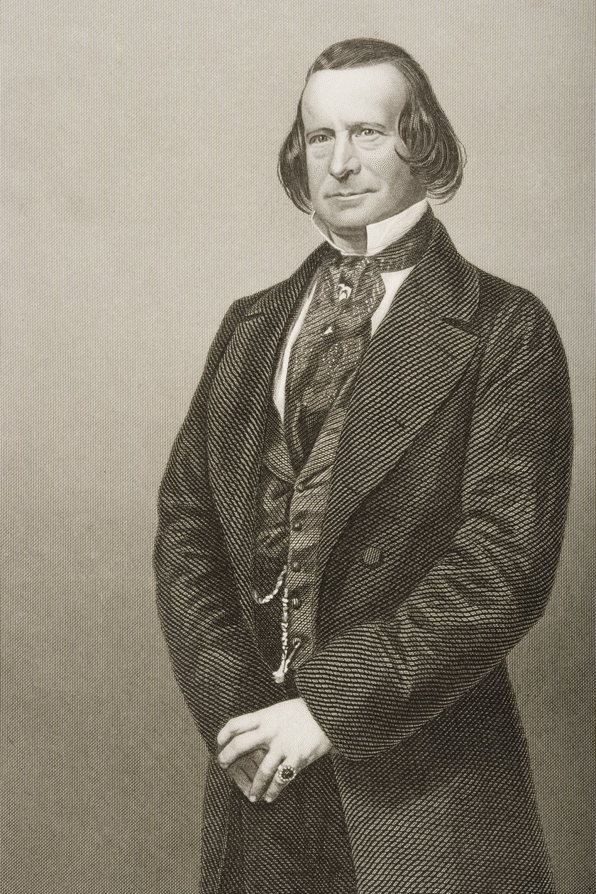 صموئيل فيلبس (1804-1878) محفور بواسطة DJ Pound من صورة ، من "غرفة الرسم للشخصيات البارزة ، المجلد 2" ، نُشر في لندن ، 1860 بواسطة جون جابيز إدوين بيزلي مايال