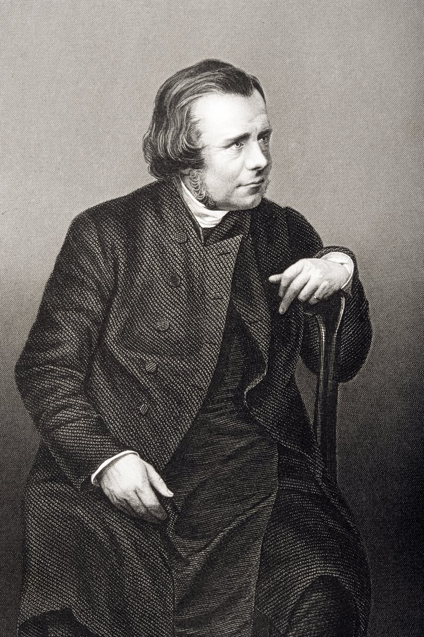 صمويل ويلبرفورس (1805-73) منقوش بواسطة DJ Pound من صورة ، من "غرفة الرسم للشخصيات البارزة ، المجلد 2" ، نُشر في لندن ، 1860 بواسطة جون جابيز إدوين بيزلي مايال