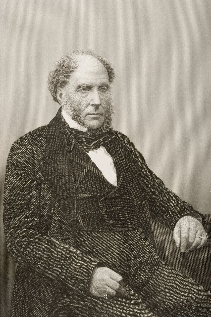 السير أرشيبالد أليسون (1792-1867) منقوش بواسطة DJ Pound من صورة فوتوغرافية ، من "غرفة الرسم للشخصيات البارزة ، المجلد 2" ، نُشر في لندن ، 1860 بواسطة جون جابيز إدوين بيزلي مايال