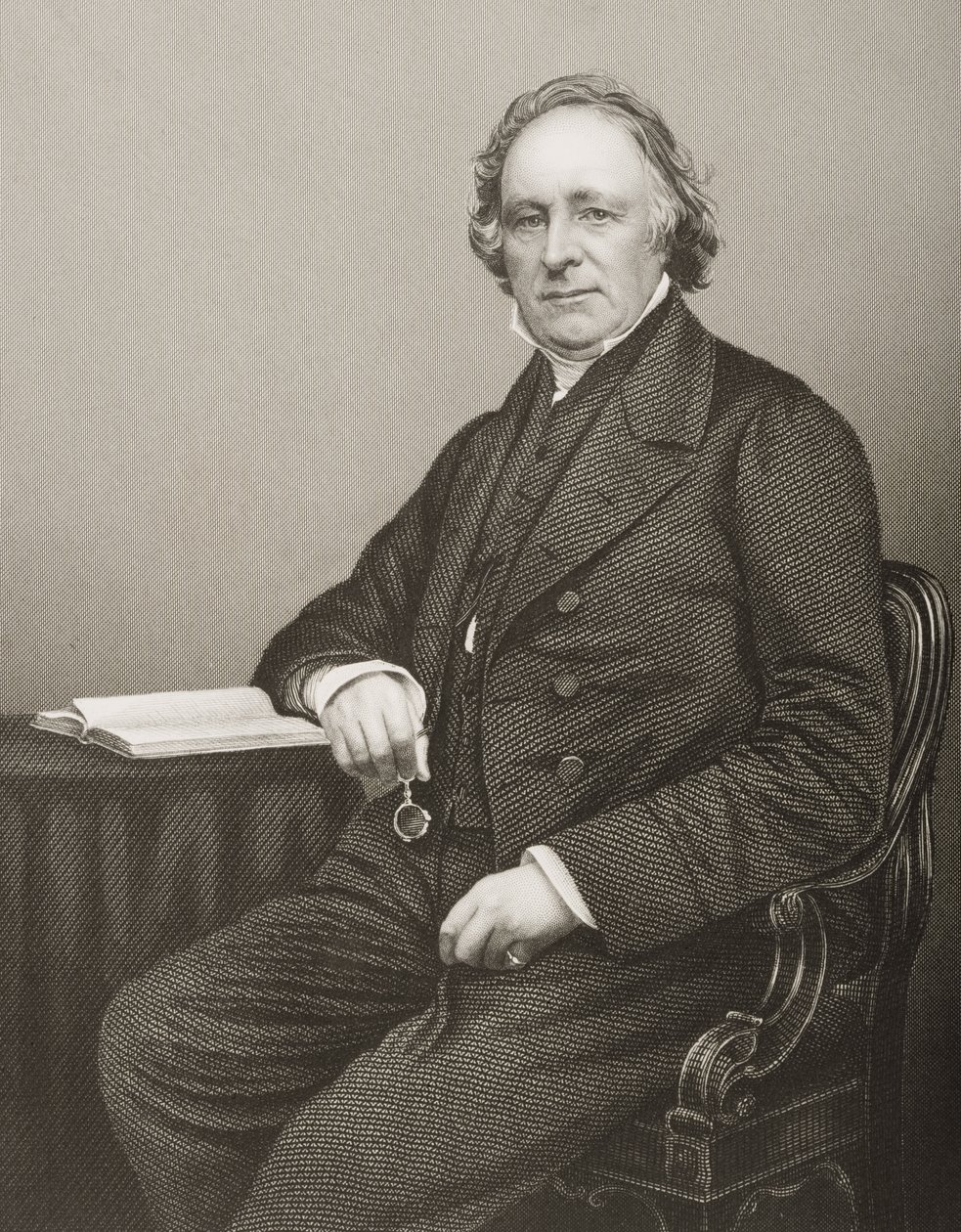 توماس بيني (1798-1874) منقوش بواسطة DJ Pound من صورة فوتوغرافية ، من "غرفة الرسم للشخصيات البارزة ، المجلد 2" ، نُشر في لندن ، 1860 بواسطة جون جابيز إدوين بيزلي مايال