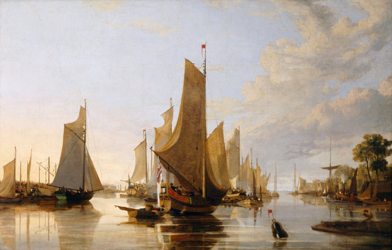 The Yarmouth Water Frolic ، حوالي 1821 (زيت على قماش) بواسطة جون وجون بيرني (1794 1842) كروم