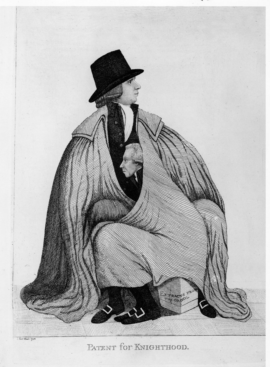 براءة الفروسية: هنري دونداس والسير جيمس ستيرلنغ ، 1792 بواسطة جون كاي
