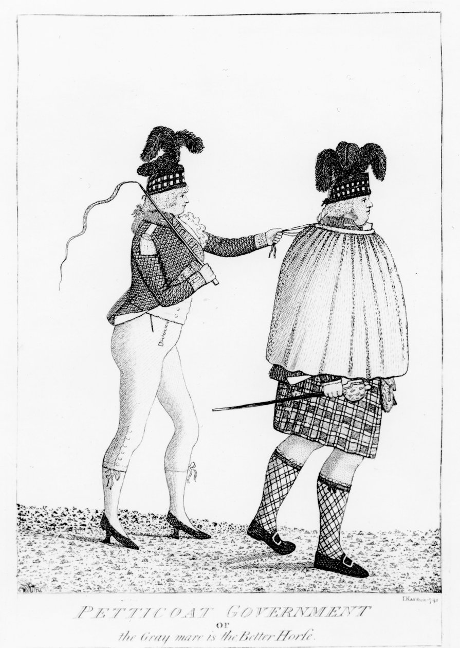 حكومة التنورة ، أو الفرس الرمادي هو الحصان الأفضل ، 1795 بواسطة جون كاي