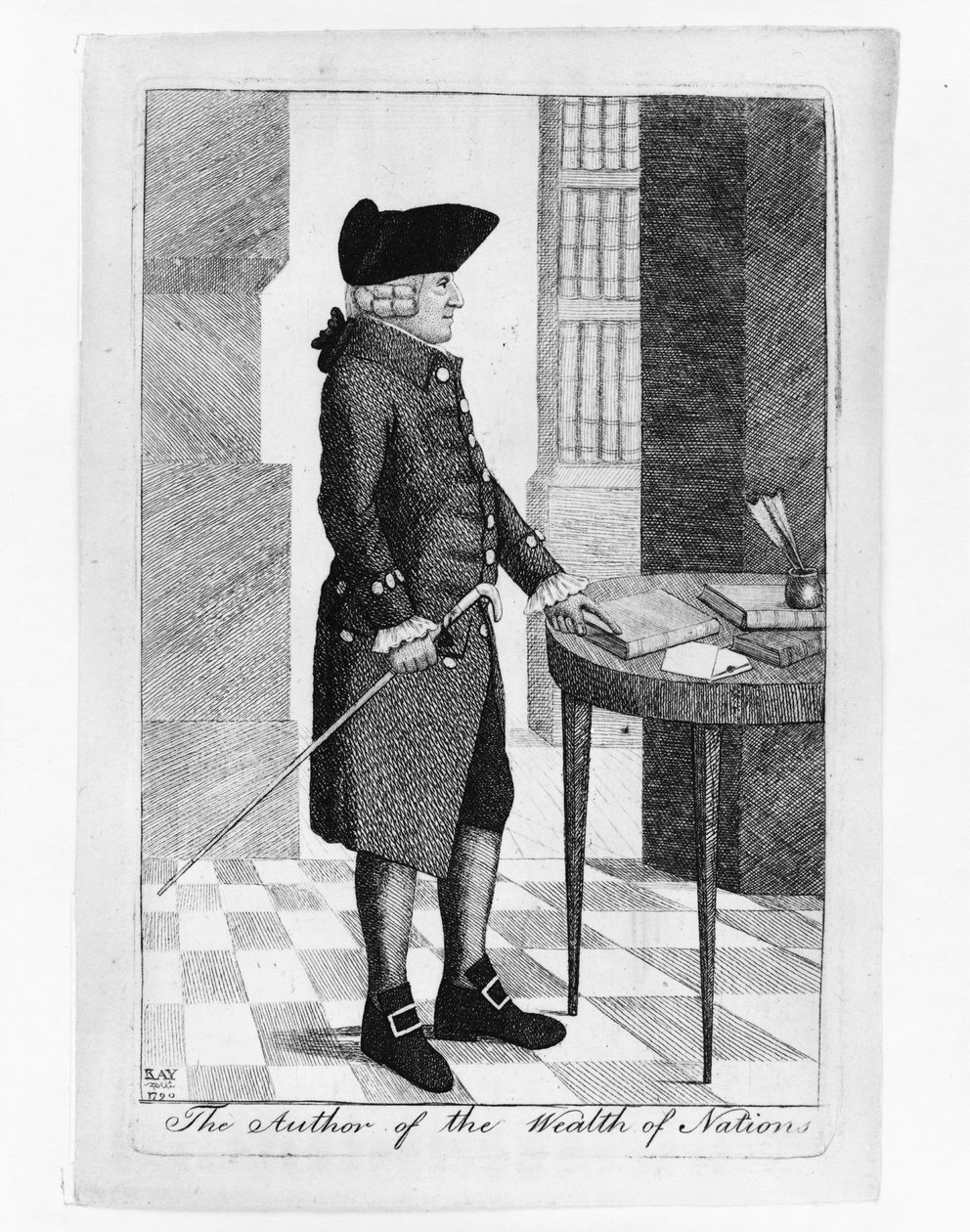 صورة لآدم سميث 1723-1790 مؤلف ثروة الأمم ، 1790 بواسطة جون كاي