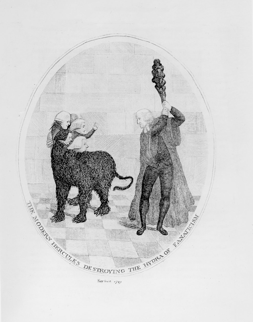 هرقل الحديث تدمير هيدرا التعصب 1789 بواسطة جون كاي