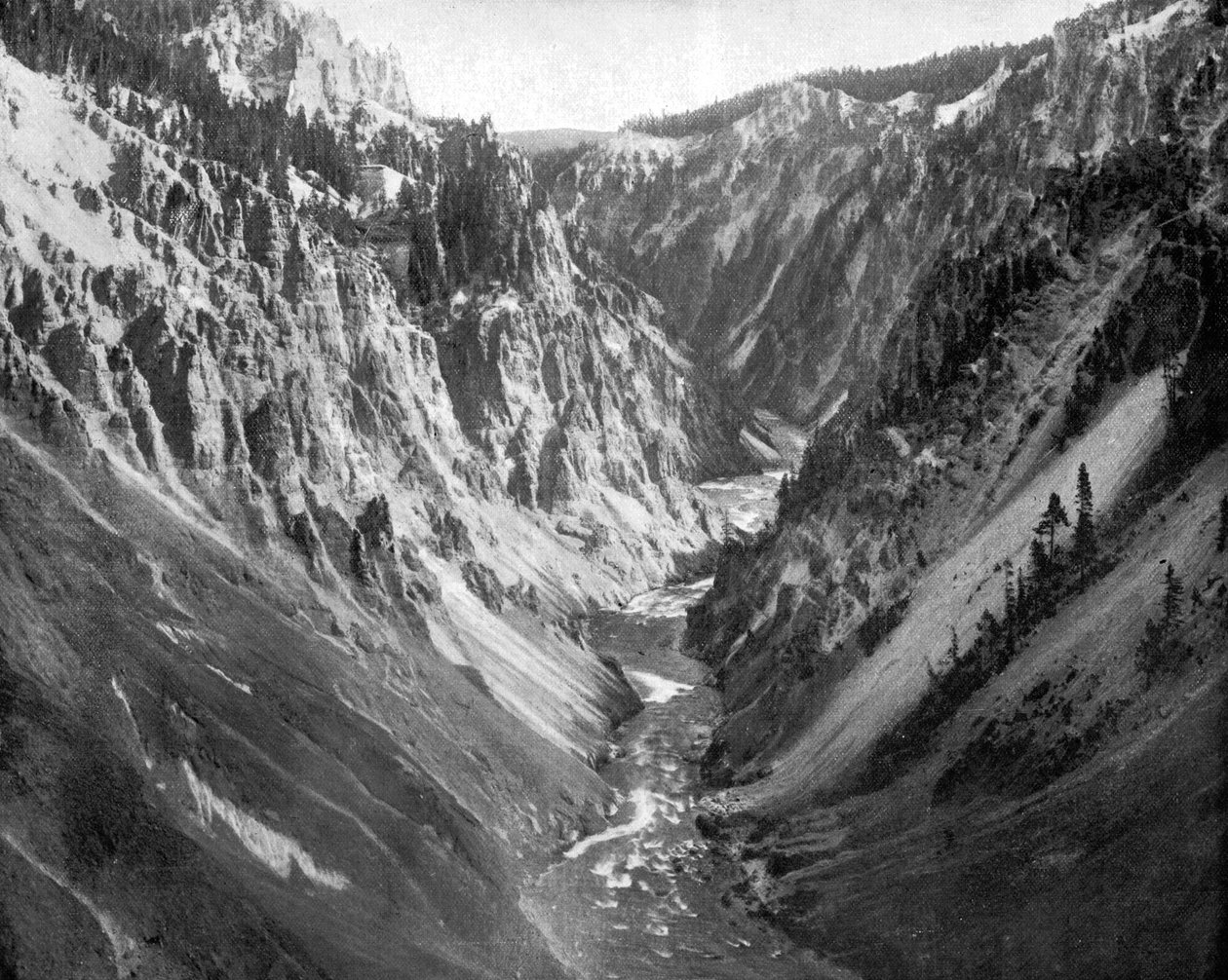 جراند كانيون ، منتزه يلوستون الوطني ، الولايات المتحدة الأمريكية ، 1893. بواسطة جون ل. ستودارد