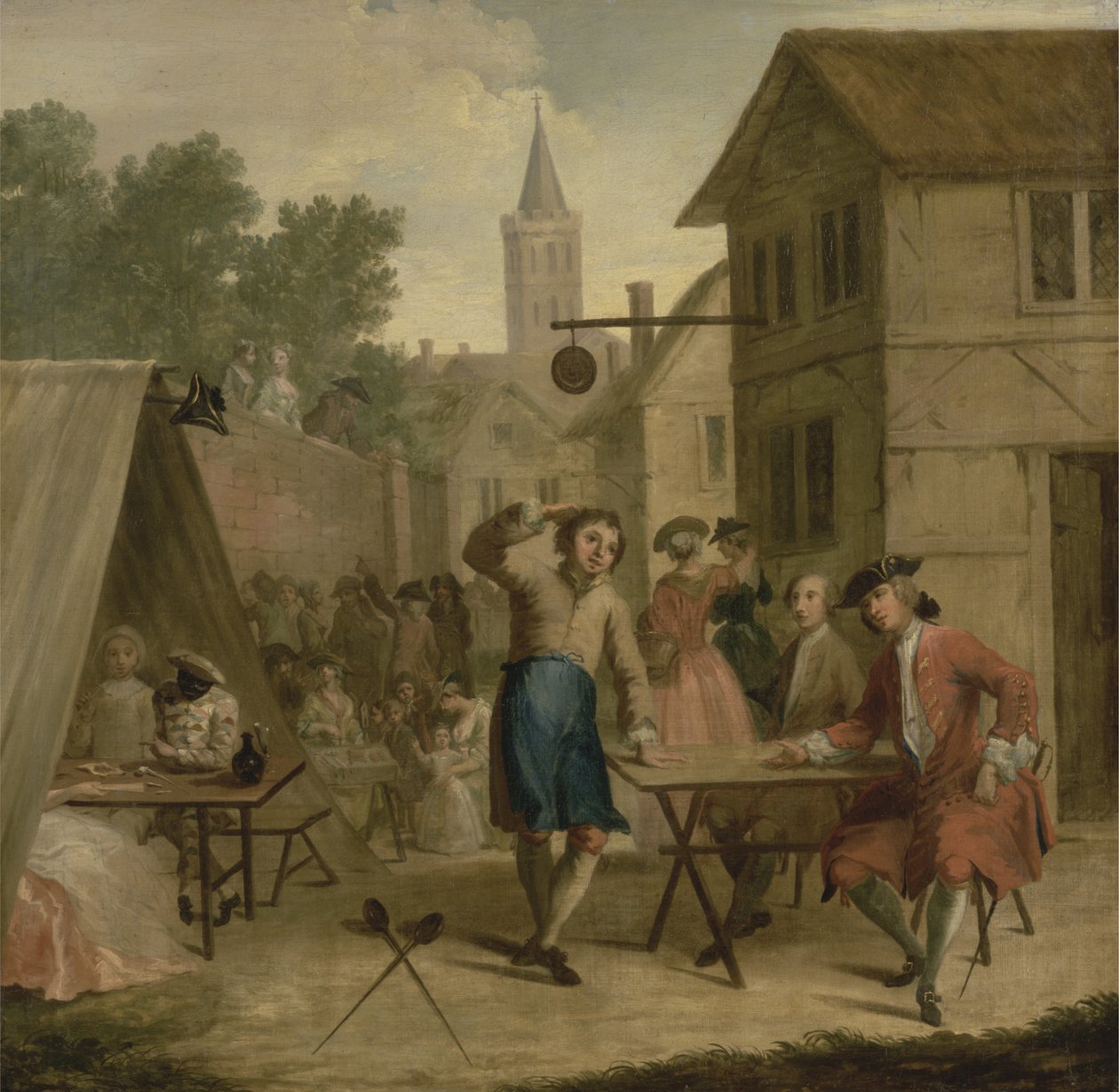 حب يبيع البيرة عند الاستيقاظ ، حوالي عام 1725 (زيت على قماش) بواسطة جون لاغوري