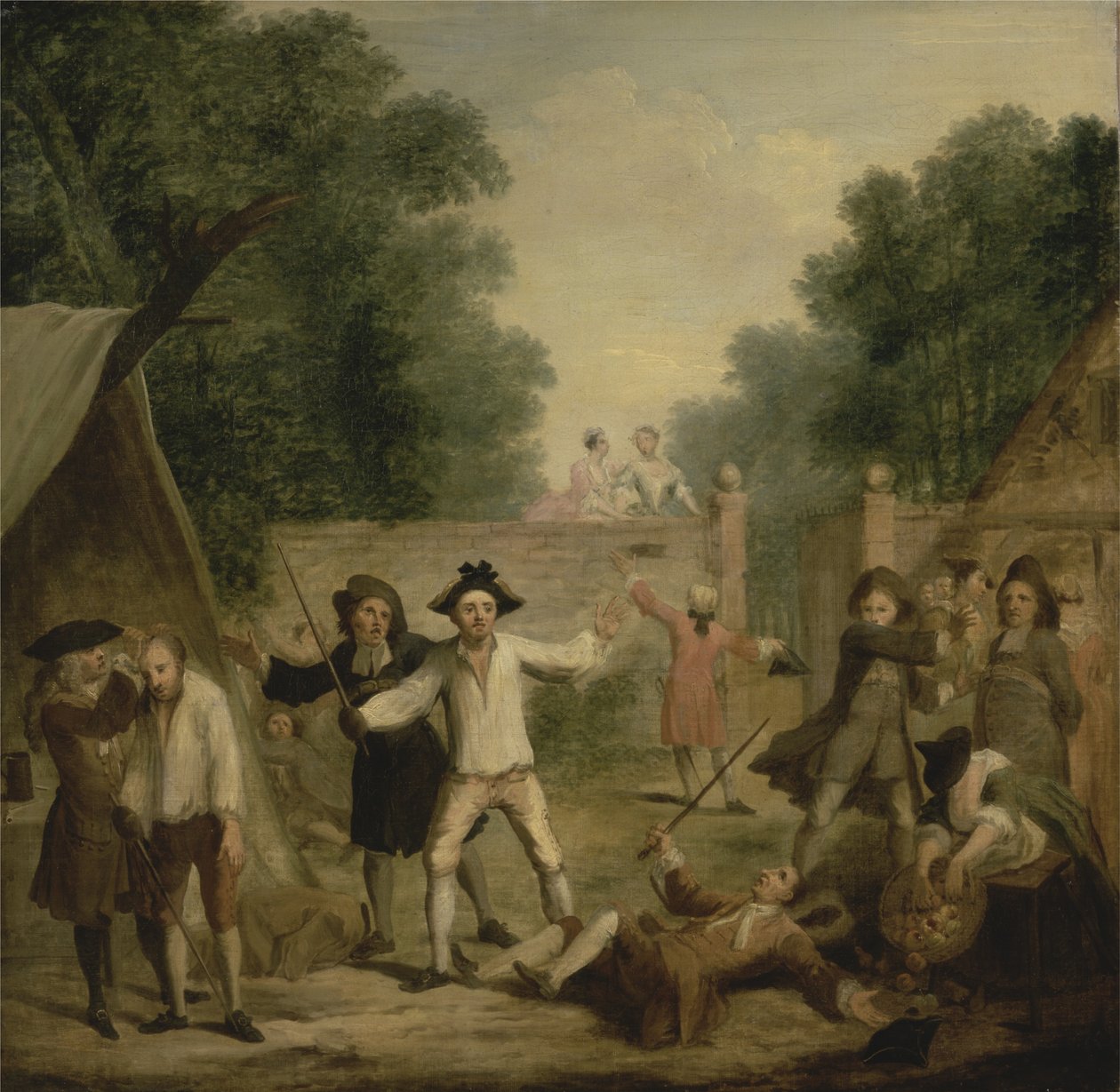 دفاع حب ، حوالي عام 1725 (زيت على قماش) بواسطة جون لاغوري