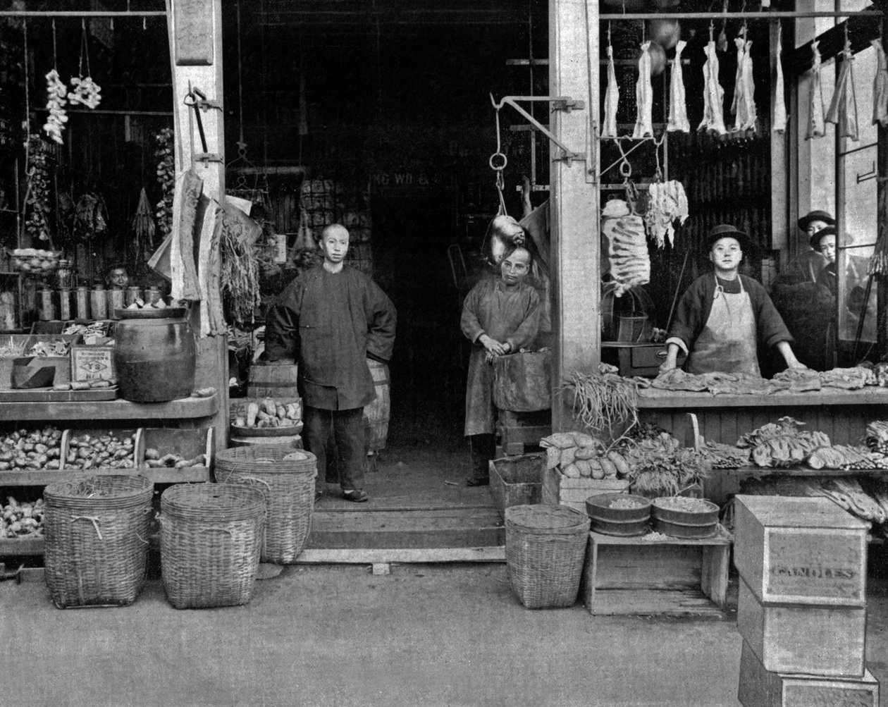 الحي الصيني في سان فرانسيسكو (صورة b / w) بواسطة جون لوسون ستودارد