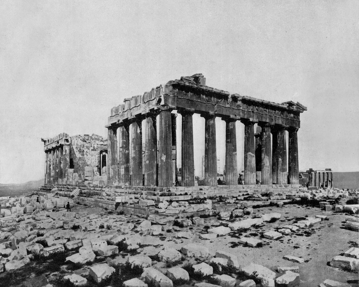 بارثينون الأكروبوليس ، أثينا (b / w photo) بواسطة جون لوسون ستودارد