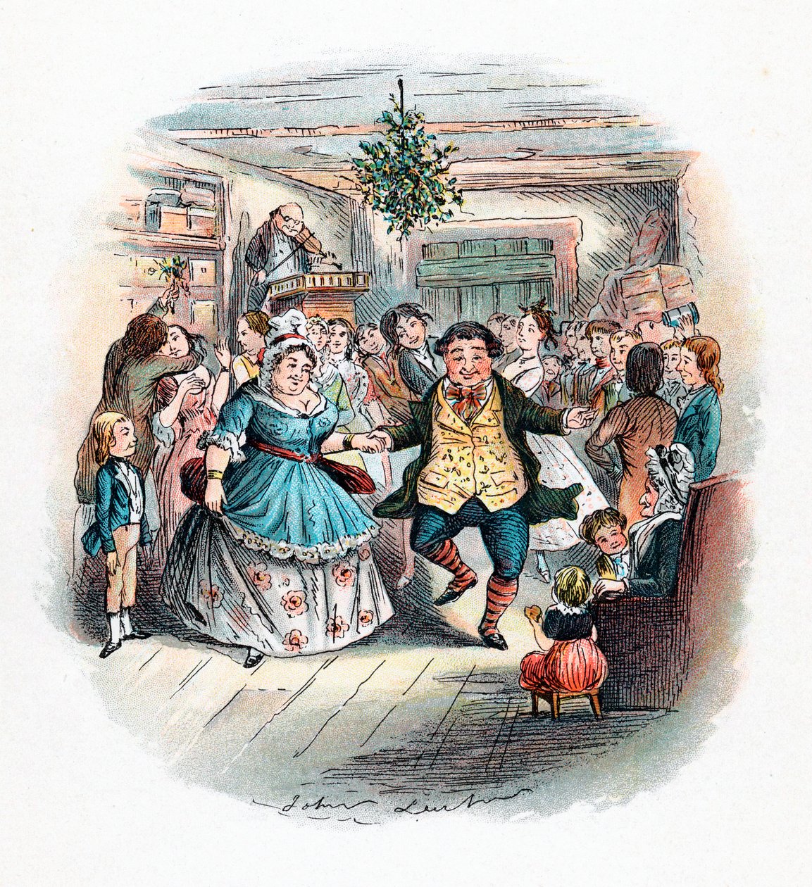كارول عيد الميلاد: كرة Fezziwigs ، 1843 بواسطة جون ليتش