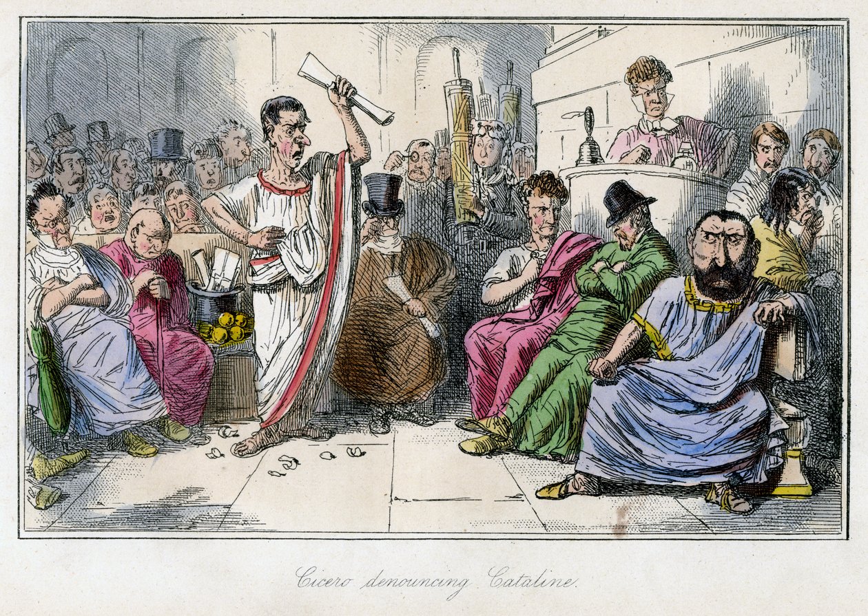سيسيرو يستنكر كاتالين ، 1850. بواسطة جون ليتش