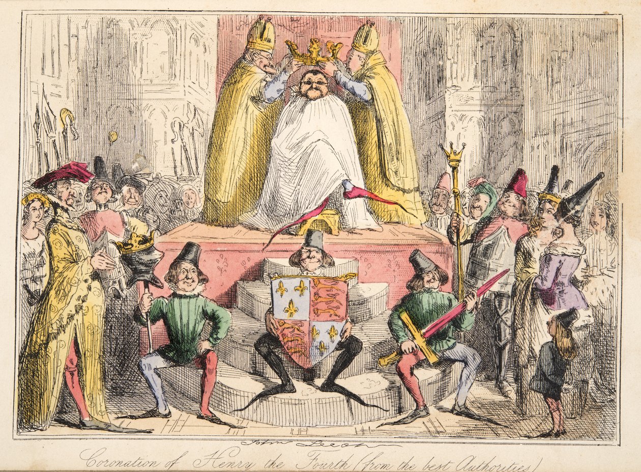 تتويج هنري الرابع. (من أفضل السلطات) ، من تاريخ القصص المصورة في إنجلترا ، حانة. 1864 (النقش اليدوي) بواسطة جون ليتش