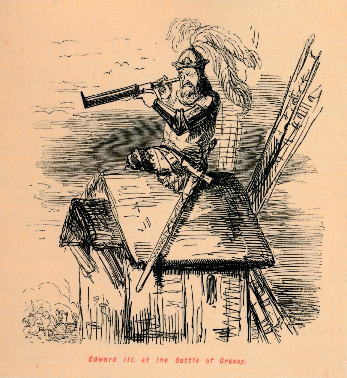 إدوارد الثالث في معركة كريسي ، c1860 ، c1860 بواسطة جون ليتش