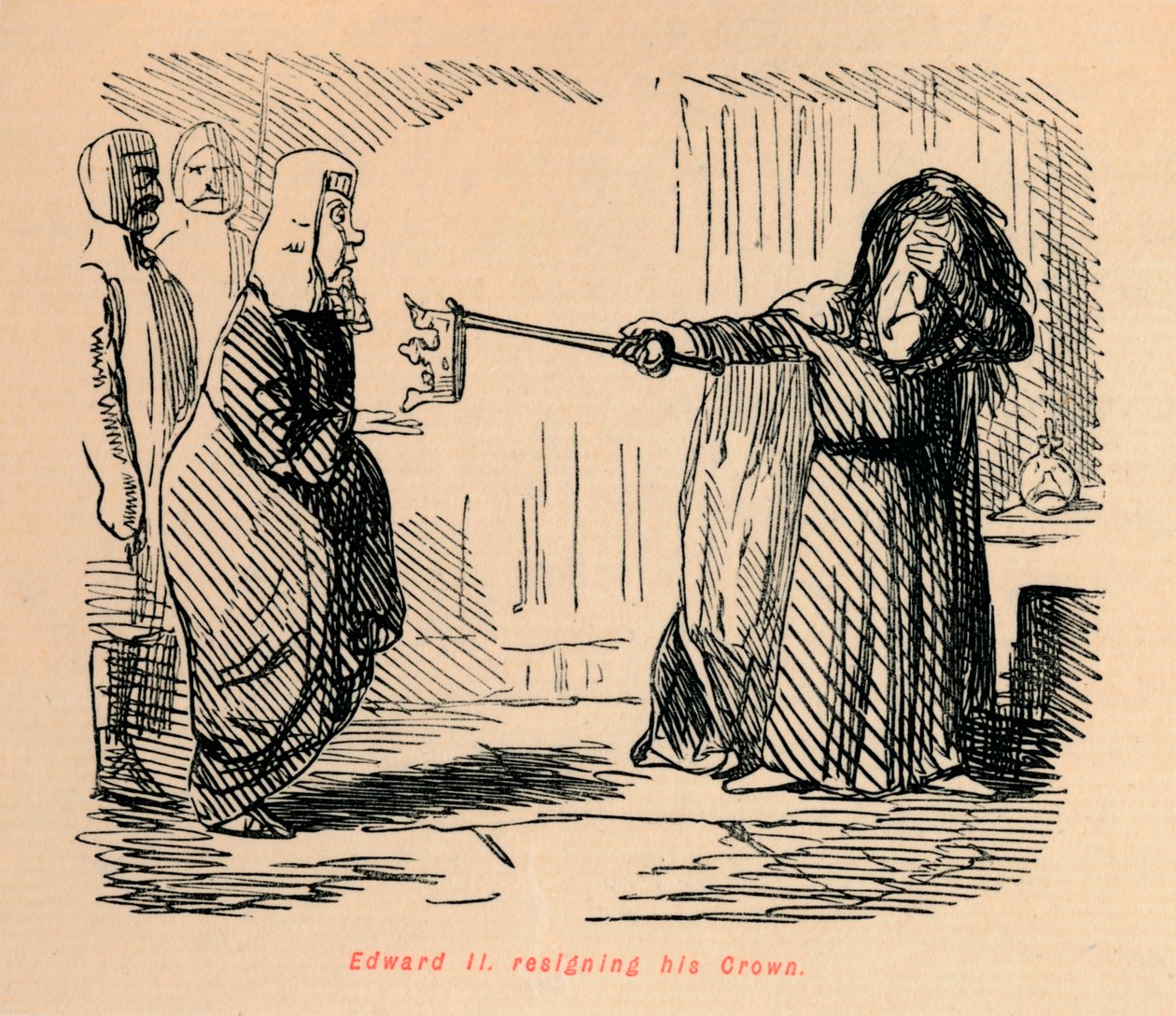إدوارد الثاني. استقالة تاجه ، c1860 ، c1860 بواسطة جون ليتش