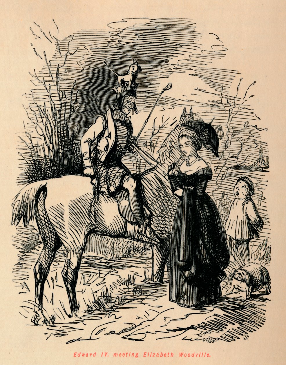 إدوارد الرابع ، لقاء إليزابيث وودفيل ، c1860 ، c1860. بواسطة جون ليتش