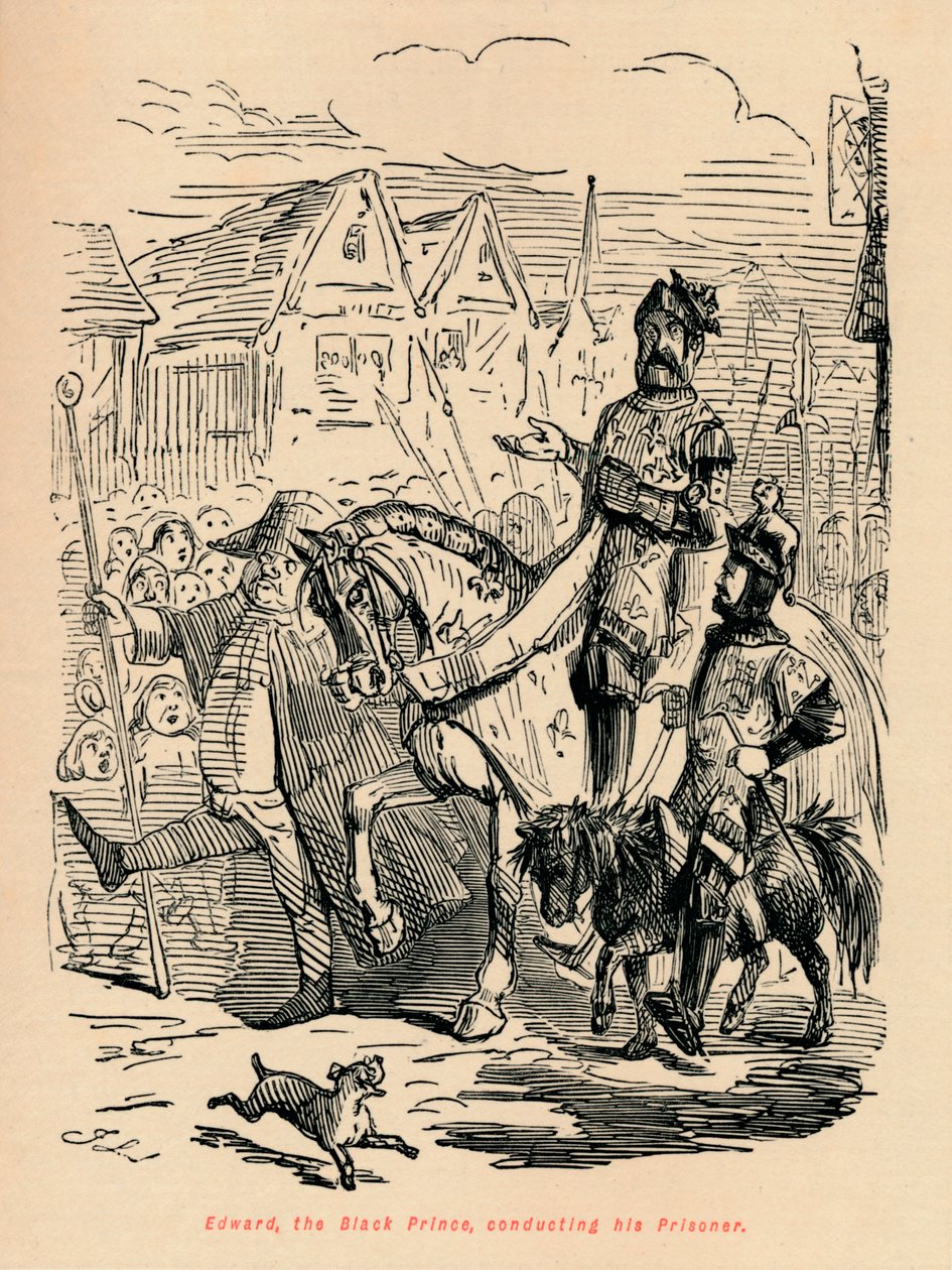 إدوارد الأمير الأسود ، إجراء سجينه ، c1860 ، c1860 بواسطة جون ليتش