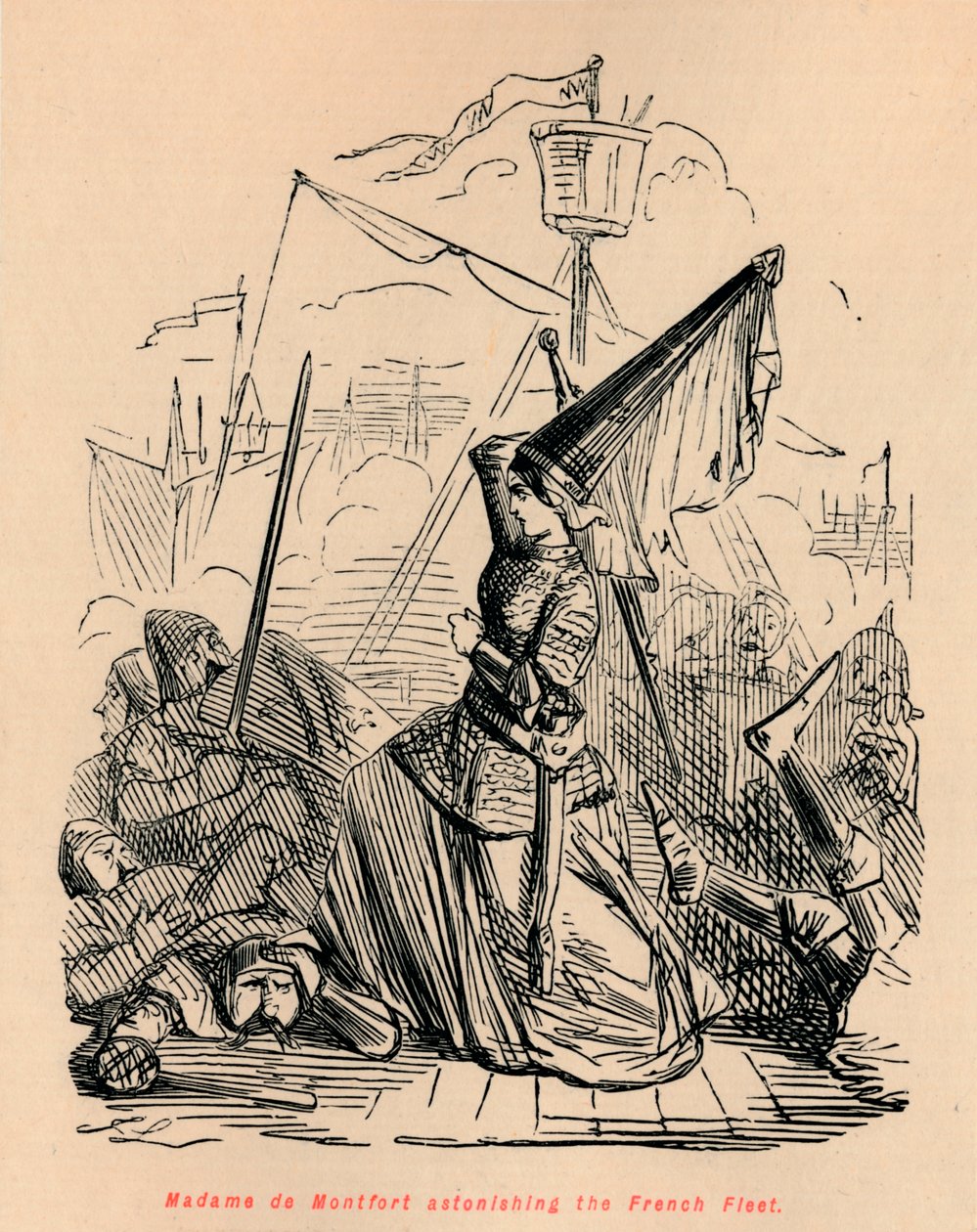 مدام دي مونتفورت مذهل الأسطول الفرنسي ، c1860 ، c1860 بواسطة جون ليتش
