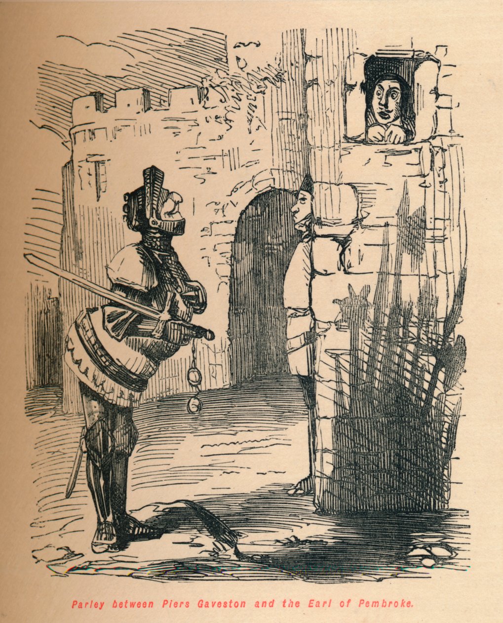 Parley بين Piers Gaveston و Earl of Pembroke. ، c1860 ، c1860 بواسطة جون ليتش