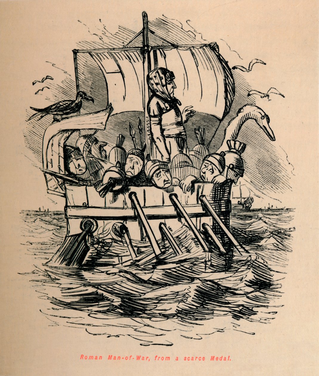 رجل الحرب الروماني ، من ميدالية نادرة ، 1852 بواسطة جون ليتش
