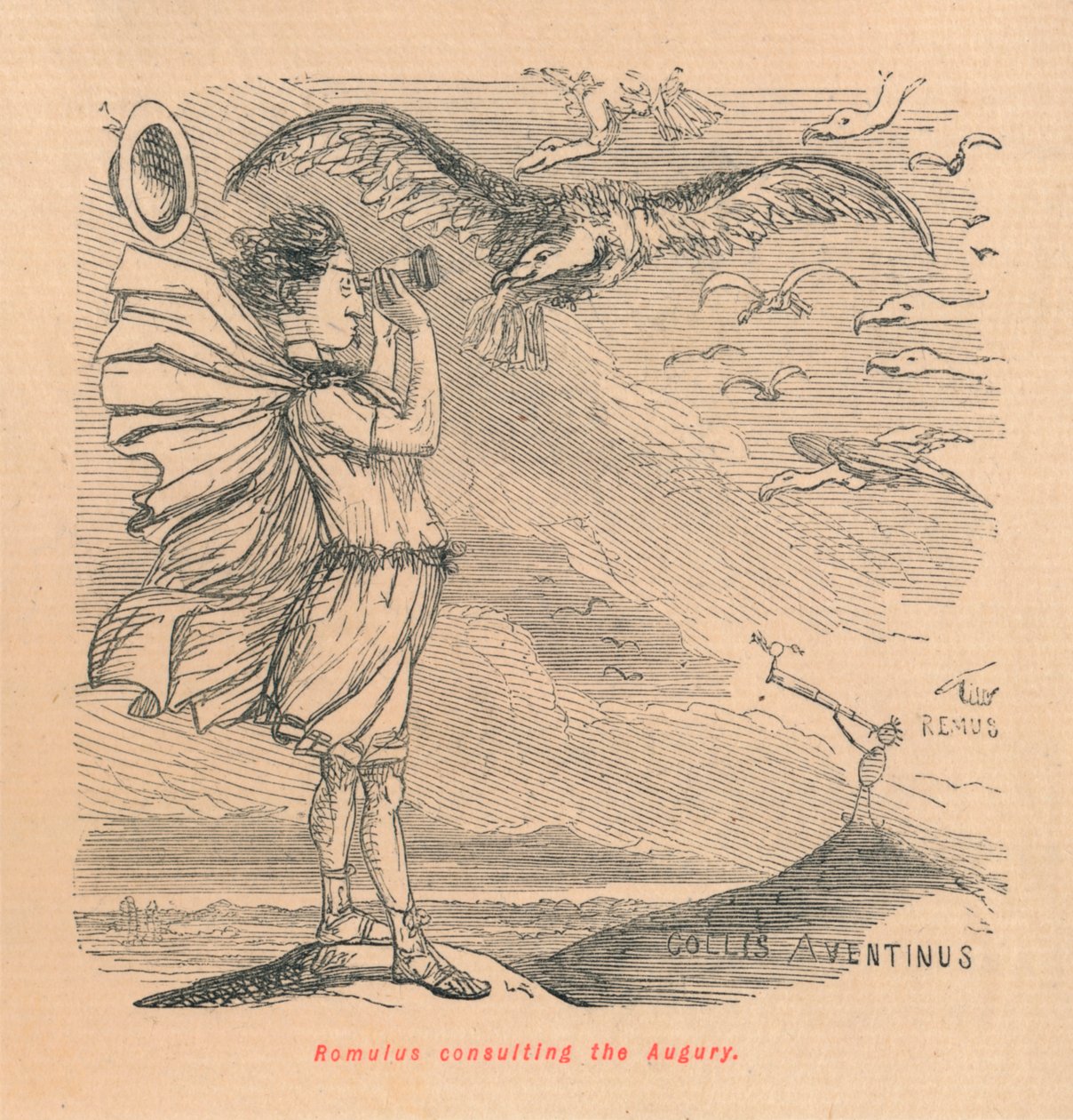 رومولوس يتشاور مع Augury ، 1852 بواسطة جون ليتش