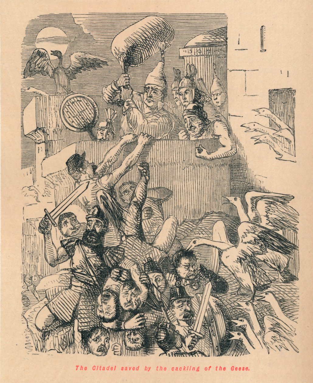 القلعة التي أنقذت بفعل الأوز 1852 بواسطة جون ليتش