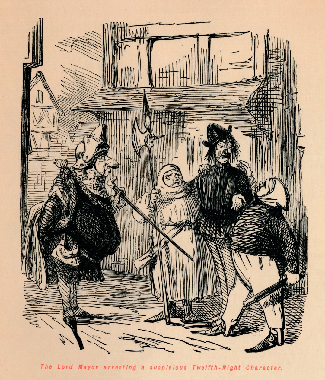 اللورد عمدة القبض على شخصية ليلة مشبوهة ، c1860 ، c1860 بواسطة جون ليتش