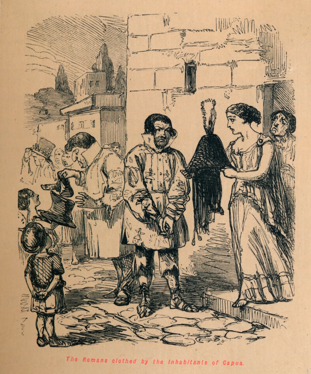 الرومان يلبسون من قبل سكان كابوا ، 1852 بواسطة جون ليتش