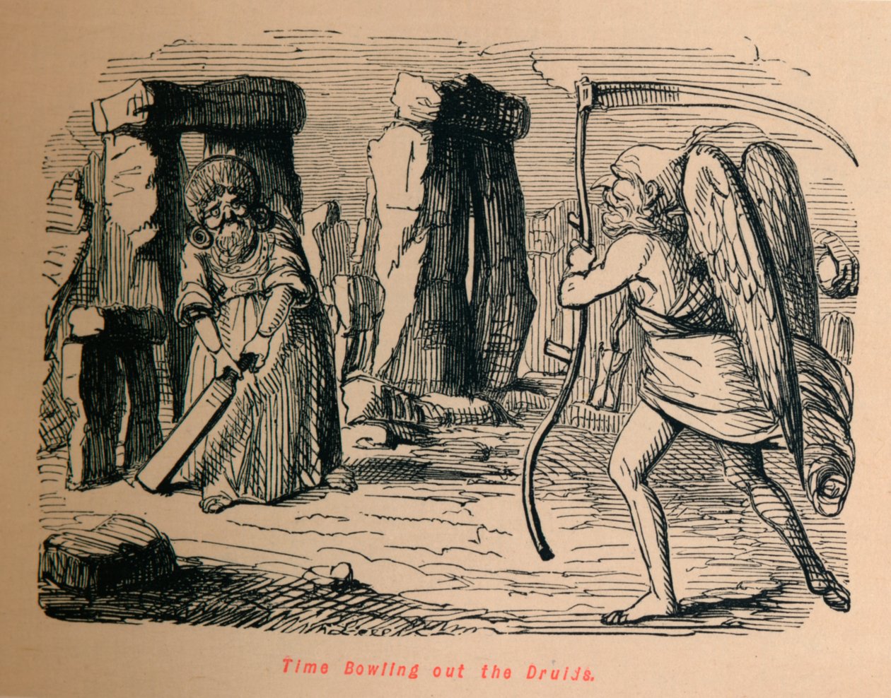 Time Bowling Out the Druids، c1860، 1860 بواسطة جون ليتش