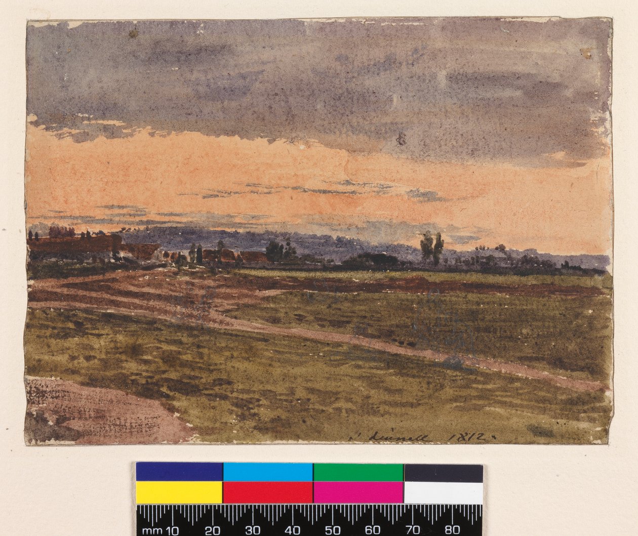 ريكتو: غروب الشمس. فيرسو: رسم لنفس الموضوع ، 1812 بواسطة جون لينيل