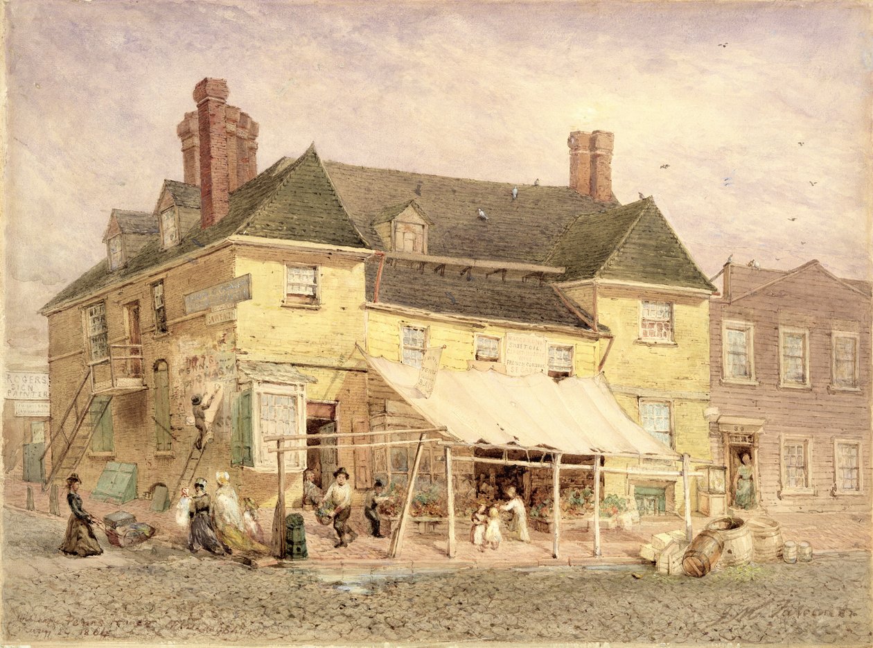 ويليام بنس مانسون ، شارع ساوث سكند ، فيلادلفيا ، 1864 (غواش على ورق مثبت على لوح خشب مضغوط) بواسطة جون ماكي فالكونر