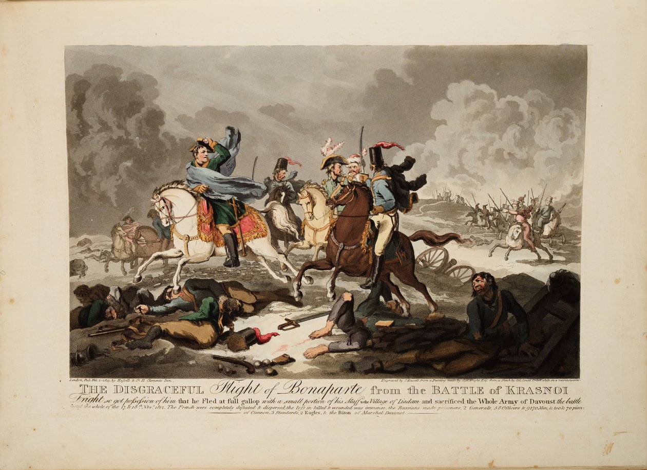 رحلة بونابرت من معركة كراسنوي ، 1814 بواسطة جون ماسي رايت