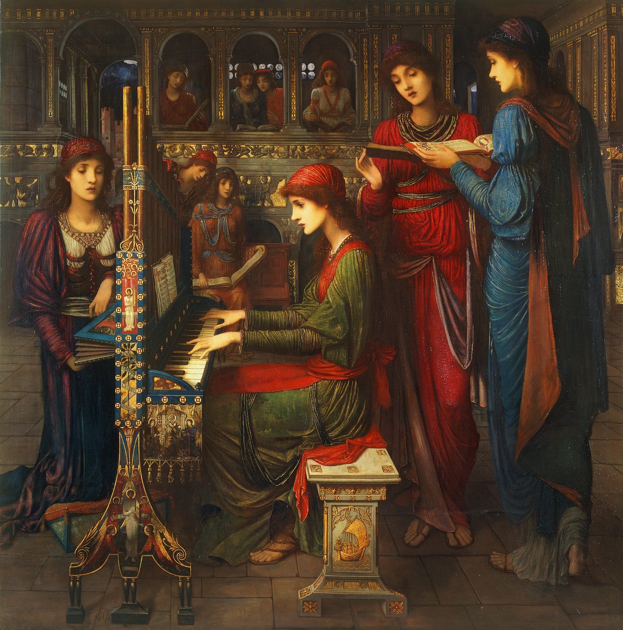 Evensong, St Cecilia بواسطة جون Melhuish Strudwick
